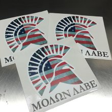 ASW Ammo Army MOLON LABE HELMET (Full Color) Decal