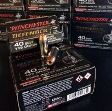 Winchester Elite Defender 40 S&W 165 gr. JHP S40SWPDB 20 rnd/box