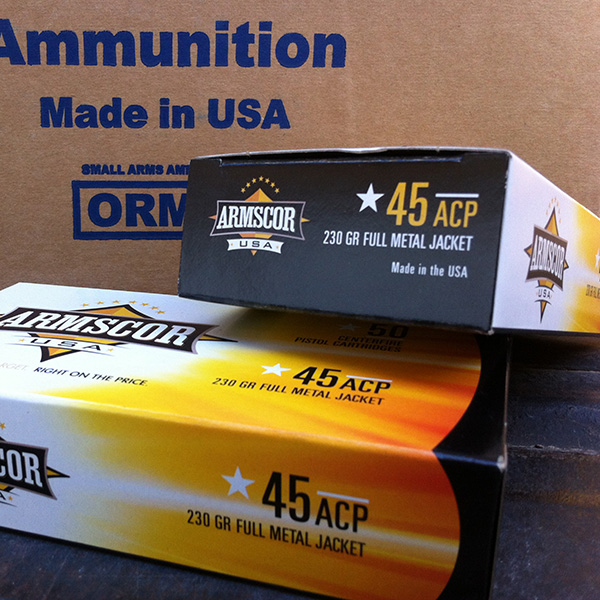 Armscor USA 45 ACP 230 gr. FMJ 1000 rnd/case