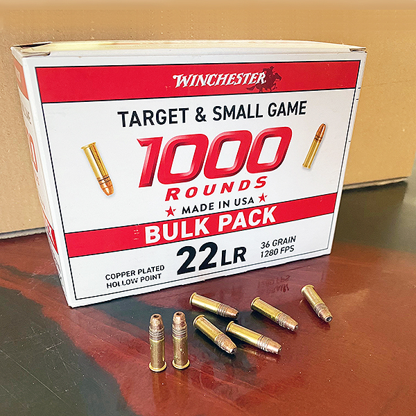 Pack Rifle .22 Winchester USA TARGET & SMALL GAME 22 LR 36 gr. CPHP #22LR1KHP 1000 rnd ...