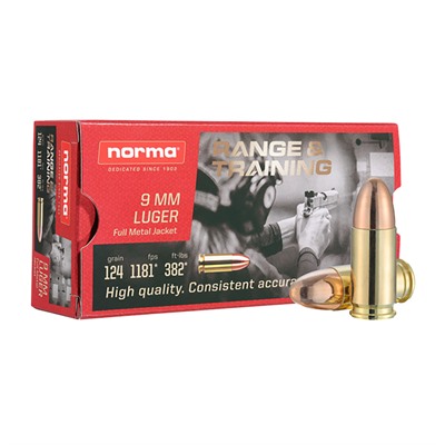 9mm Luger 124gr Full Metal Jacket 50/Box