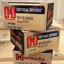 Hornady CRITICAL DEFENSE 9x18 mm Makarov 95 gr. FTX 25 rnd/box