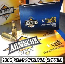 Armscor USA TCM 9R REV 39 gr. JHP 2000 rnd/case NICKEL SHIPPED