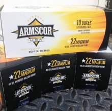 Armscor USA 22 MAG WMR 40 gr. JHP 1000 rd/case