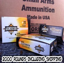 Armscor USA 223 55 gr. FMJ 2000 rounds INCLUDES SHIPPING