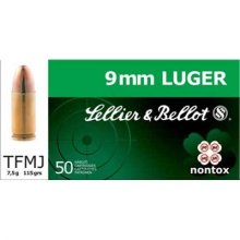 Sellier & Bellot 9mm Luger/9mm Para Non Tox 115Gr TFMJ 50/bx