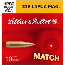 Sellier & Bellot 338 Lapua Mag HPBT 250 Gr 10/bx