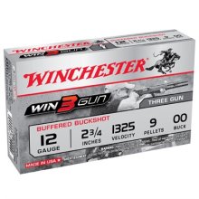 Winchester 3-Gun 12ga 2.75\" 9 Pellets #00 5/bx