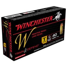 Winchester Train & Defend 40 S&W 180gr FMJ 50/bx