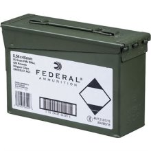 Federal M193 5.56 55gr FMJ-BT 420/rd Ammo Can 10/rd Clips
