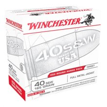 Winchester USA 40 S&W 165gr FMJ 200/bx