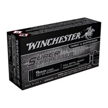Winchester Super Suppressed 9MM 147 gr FMJ 50 bx