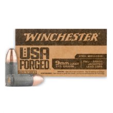Winchester USA Forged 9mm 115 gr FMJ 50 box