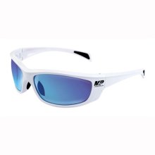 M&P Whitehawk White Frame/Blue Mirror Lens Glasses