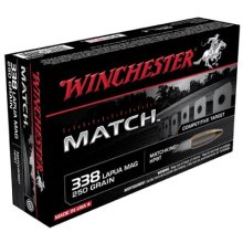 Winchester Match 338 Lapua Mag 250gr MatchKing HPBT 20/bx