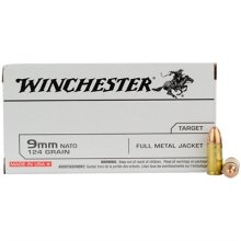 Winchester 9mm NATO 124gr FMJ 50/bx