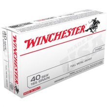 Winchester USA 40 S&W 165gr FMJ 50/bx