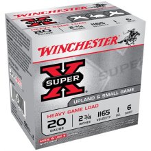 Winchester Super-X Heavy Game Load 20ga 2.75\" 1oz. #6 25/bx