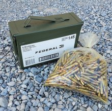 Federal 5.56 55 gr. FMJ XM193ML1 400 rnd/can Bulk Pack