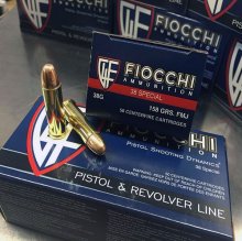 Fiocchi 38 Special 158 gr. FMJ 38G 50 rnd/box