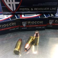 Fiocchi 9 mm 124 gr. JHP 9APBHP 1000 rnd/case