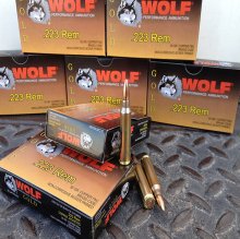 Wolf Gold 223 55 gr. FMJ 1000 rnd/case