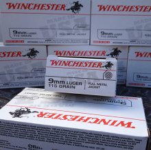 Winchester 9 mm 115 gr. FMJ 500 rnd/case