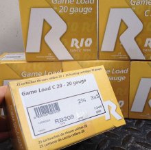 Rio Game Load 20 ga #1 Buck 9 Pellet 3x3 2 3/4\" RB209 25 rnd/box