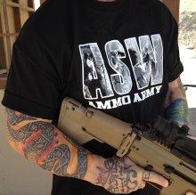 ASW Ammo Army Men\'s Softee Short Sleeve TEE BLACK SHIPPED