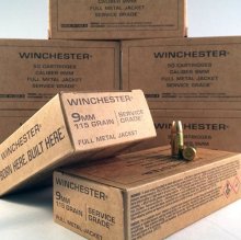 Winchester 9mm 115 gr. FMJ SERVICE GRADE 50 rnd/box
