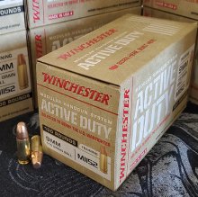 Winchester ACTIVE DUTY MHS 9 mm 115 gr. FMJ M1152 100 rnd/box