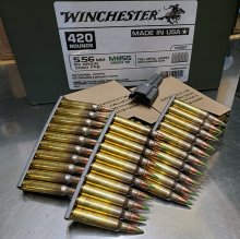 Winchester USA 5.56 62 gr. M855 on Stripper clips 420 rnd/can