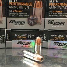 Sig Elite Performance 9 mm 147 gr. V-Crown JHP 20 rnd/box