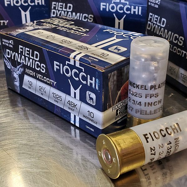 Fiocchi Field Dynamics 12 ga #4 BUCK 2 3/4" 12HV4BK 10 rnd/box