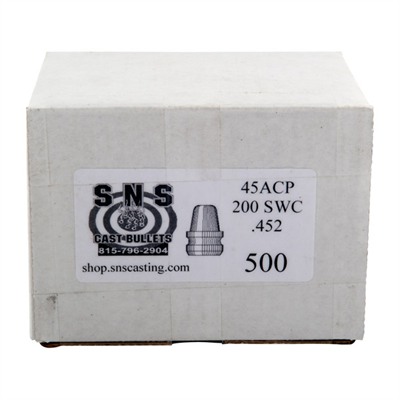 SNS CAST BULLET 45ACP .452 200GR SWC