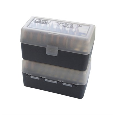 Ammo Box 50rd Flip-Top 223 204 Ruger 6x47 Clear/Smoke